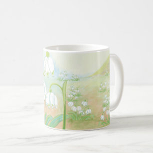 Spring Snowflake, Leucojum vernum Illustration Coffee Mug