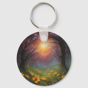 Spring Solar Eclipse Add Text Custom Event Keychain