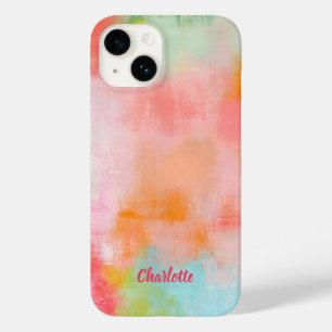 Spring Spark -  Pink Coral - Name or Monogram Case-Mate iPhone 14 Case