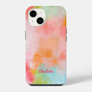 Spring Spark - Pink Coral - Name or Monogram iPhone 14 Case