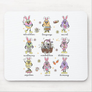 Spring Speech Language Pathologist Easter Bunny Sl Mouse Pad