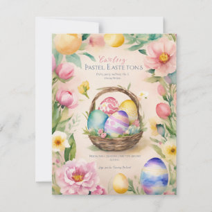 Spring Splendour: Easter Eggs & Blooms Greetings Holiday Card