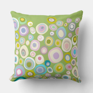 spring spot green throw pillow