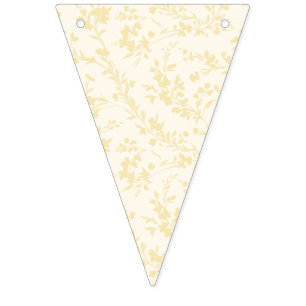 Spring Sprigs Buttercream - Neutral Bunting Flags