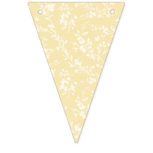 Spring Sprigs Neutral - Buttercream Bunting Flags