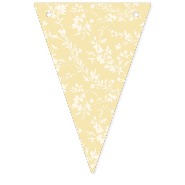 Spring Springs Neutral - Buttercream Bunting Flags (First Flag)