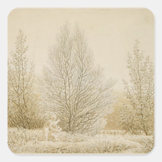 Spring Square Sticker (Front)