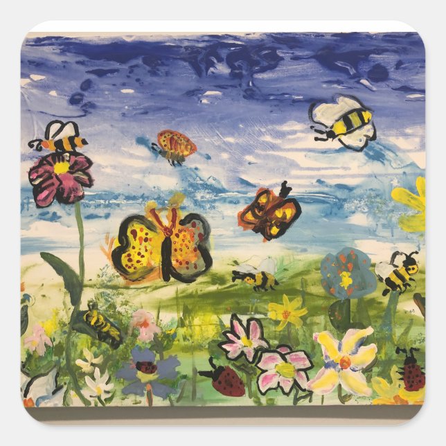 Spring Square Sticker (Front)