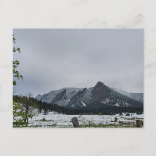 Spring Stubble Boulder Flatirons Postcard