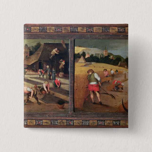 Spring ; Summer 2 Inch Square Button (Front)