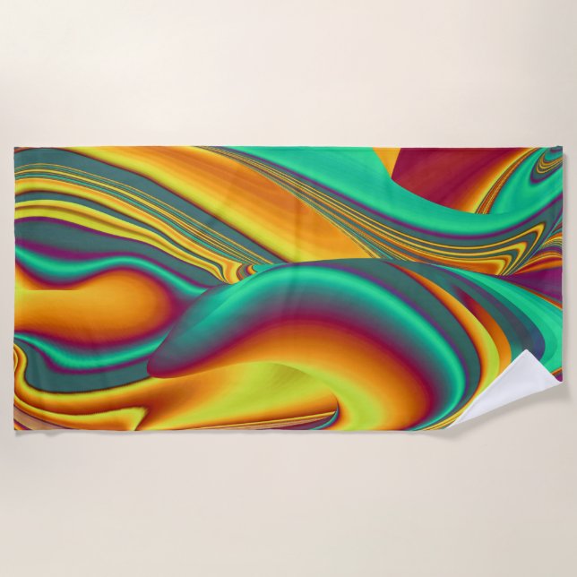 Spring Summer Autumn Flowers Magic Beach Towel (Front)
