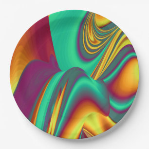 Spring Summer Autumn Flowers Magic Paper Plate
