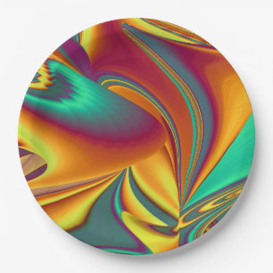 Spring Summer Autumn Flowers Magic Paper Plate