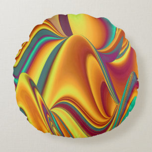 Spring Summer Autumn Flowers Magic Round Pillow