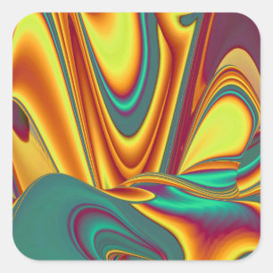 Spring Summer Autumn Flowers Magic Square Sticker