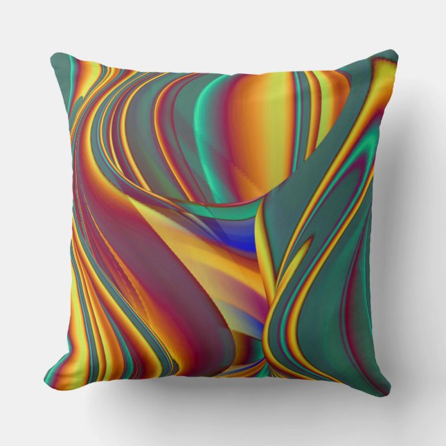 Spring Summer Autumn Flowers Magic Throw Pillow (Front)