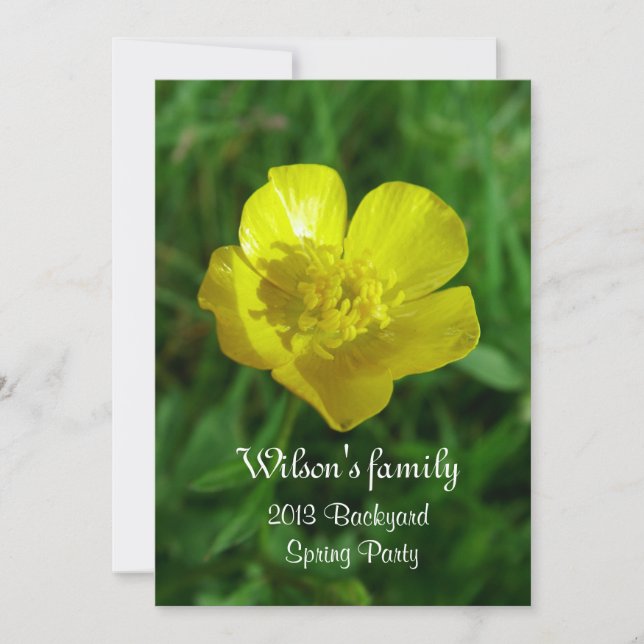 Spring, summer backyard party invitation (Front)