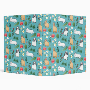 Spring Summer Bunny Rabbit Botanical Vegetable Binder