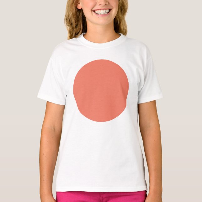 Spring Summer Colour Peach Pink T-Shirt (Front)