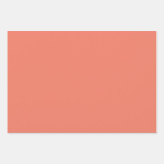 Spring Summer Colour Peach Pink Wrapping Paper Sheet (Front)
