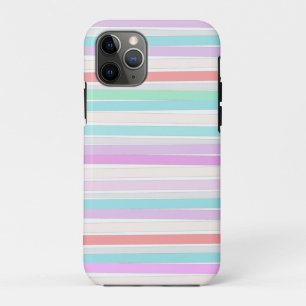Spring summer colours in stripes iPhone 11 pro case