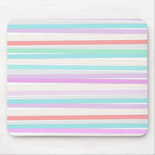 Spring summer colours in stripes mouse pad