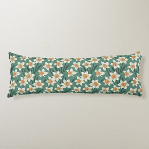 Spring Summer Daisies Floral Body Pillow