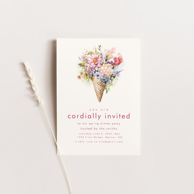 Spring Summer Dinner Party Invite (Creator Uploaded)