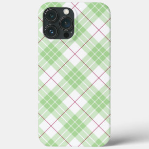 Spring Summer Green Plaid iPhone 13 Pro Max Case