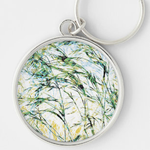 Spring summer nature flower sprout design art keychain