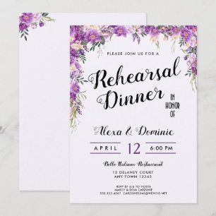 Spring Summer Wedding Rehearsal Dinner Invitation