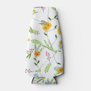 Spring Summer Wild flowers Bottle Cooler