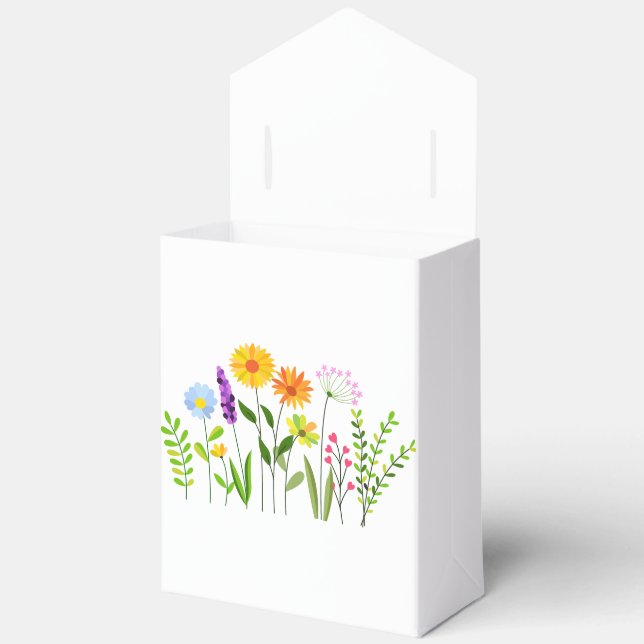 Spring Summer Wild flowers Favor Box (Open)