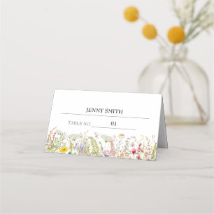 Spring Summer Wildflower   Wedding Place Card