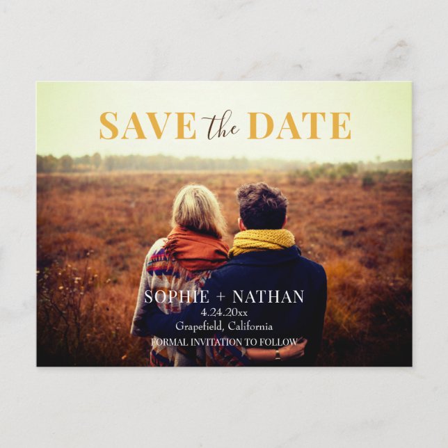 Spring Summer Wildflower | Wedding Save the Date Announcement Postcard (Front)