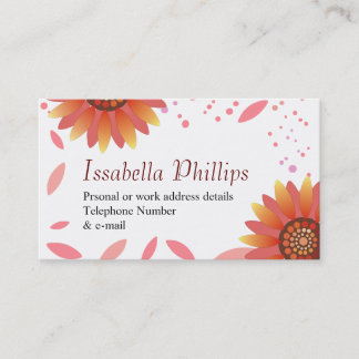 Spring Sunflower business card template
