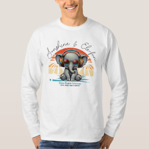 Spring Sunshine and Ele-fun Retro Beach Getaway T-Shirt