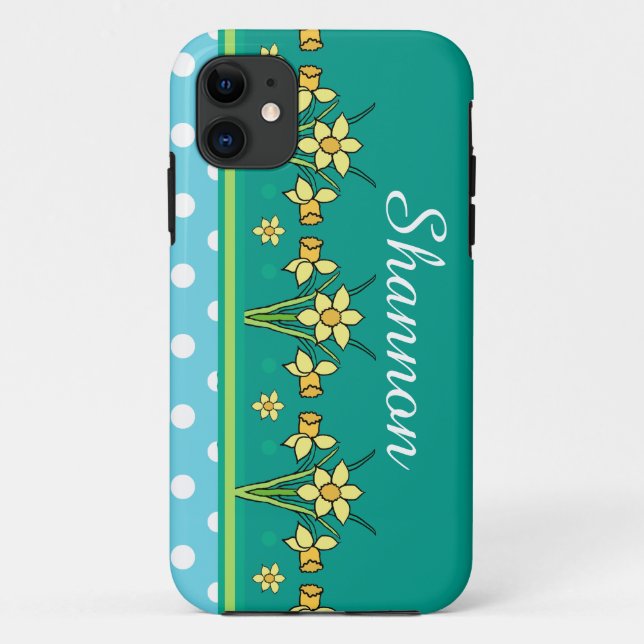 Spring Sunshine Daffodil Border iPhone 5/5s Case (Back)