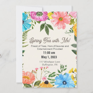 Spring Tea, Spring Celebrations, Spring Equinox,  Invitation