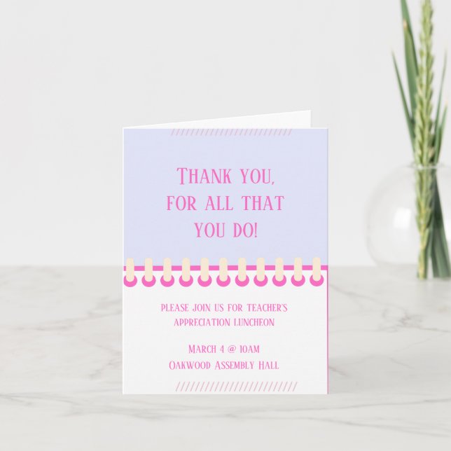Spring Teacher Appreciation Folded Invite (Front)