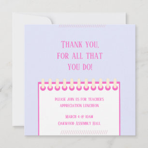 Spring Teacher Appreciation Thank You Card