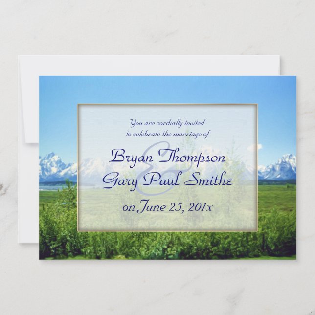 Spring Tetons WEDDING Invitation (Front)
