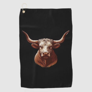 Spring Texas longhorn Golf Towel
