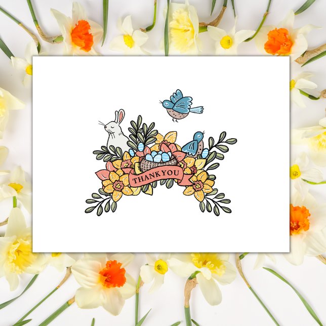 Spring Thank You Easter Baby Shower Postcard (Creator Uploaded)