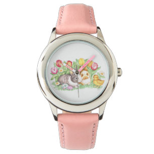 Spring Theme Easter Bunnies Watch