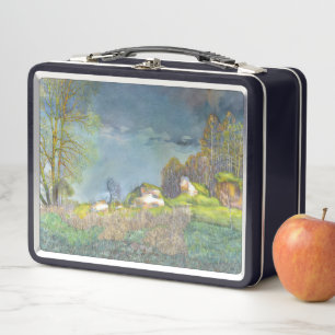 Spring thunderstorm metal lunch box