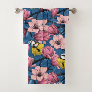 Spring time bath towel set