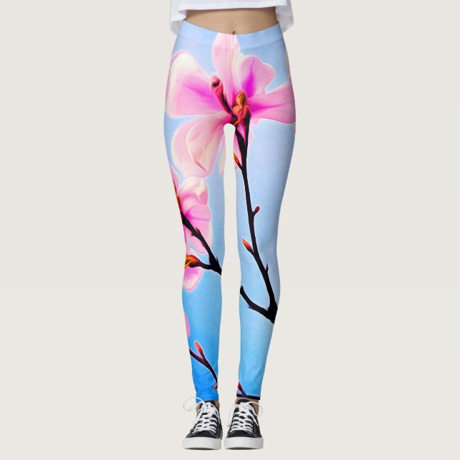 Spring Time Blossoms Leggings (Front)