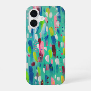 Spring Time Blues Abstract iPhone 16 Case