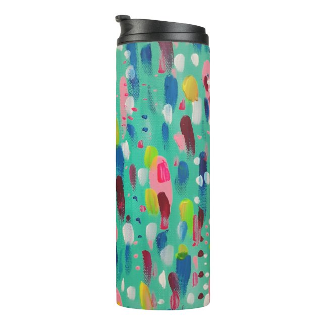Spring Time Blues Abstract  Thermal Tumbler (Rotated Right)